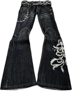 Y2K Micro La Retro Wide Jeans Leg Pants New High Waist Jeans