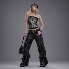 Gothic Y2K Mary Glitter Tube Top