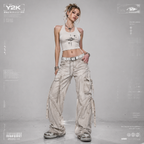 Y2K Eyes Retro Slim And Slimming Short Top