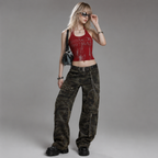 Retro Monogrammed Choker Vest Hanging Neck High Street Crop Tops