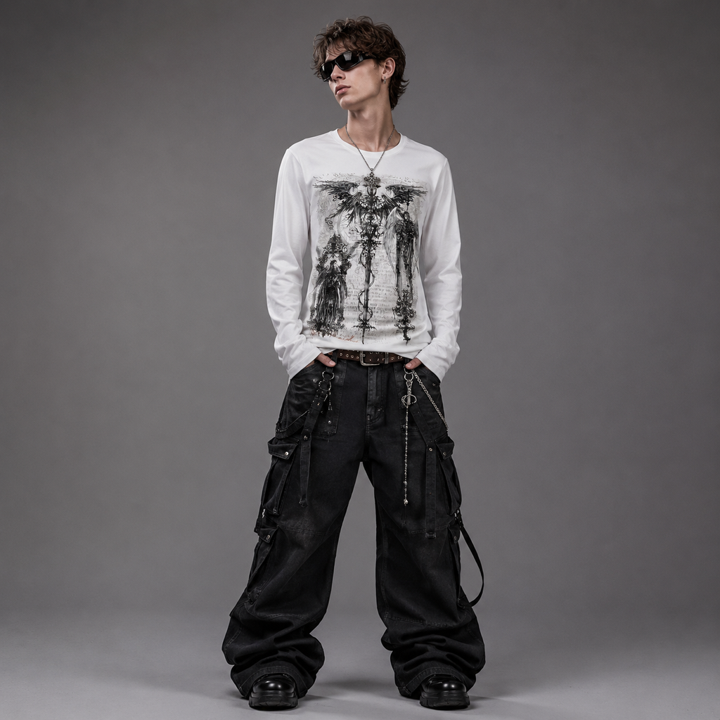 Goth Y2K Clothes Women Graphic Tees Aesthetic Clothing 90s Vintage Clothes