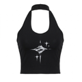 Y2K Eyes Retro Slim And Slimming Short Top