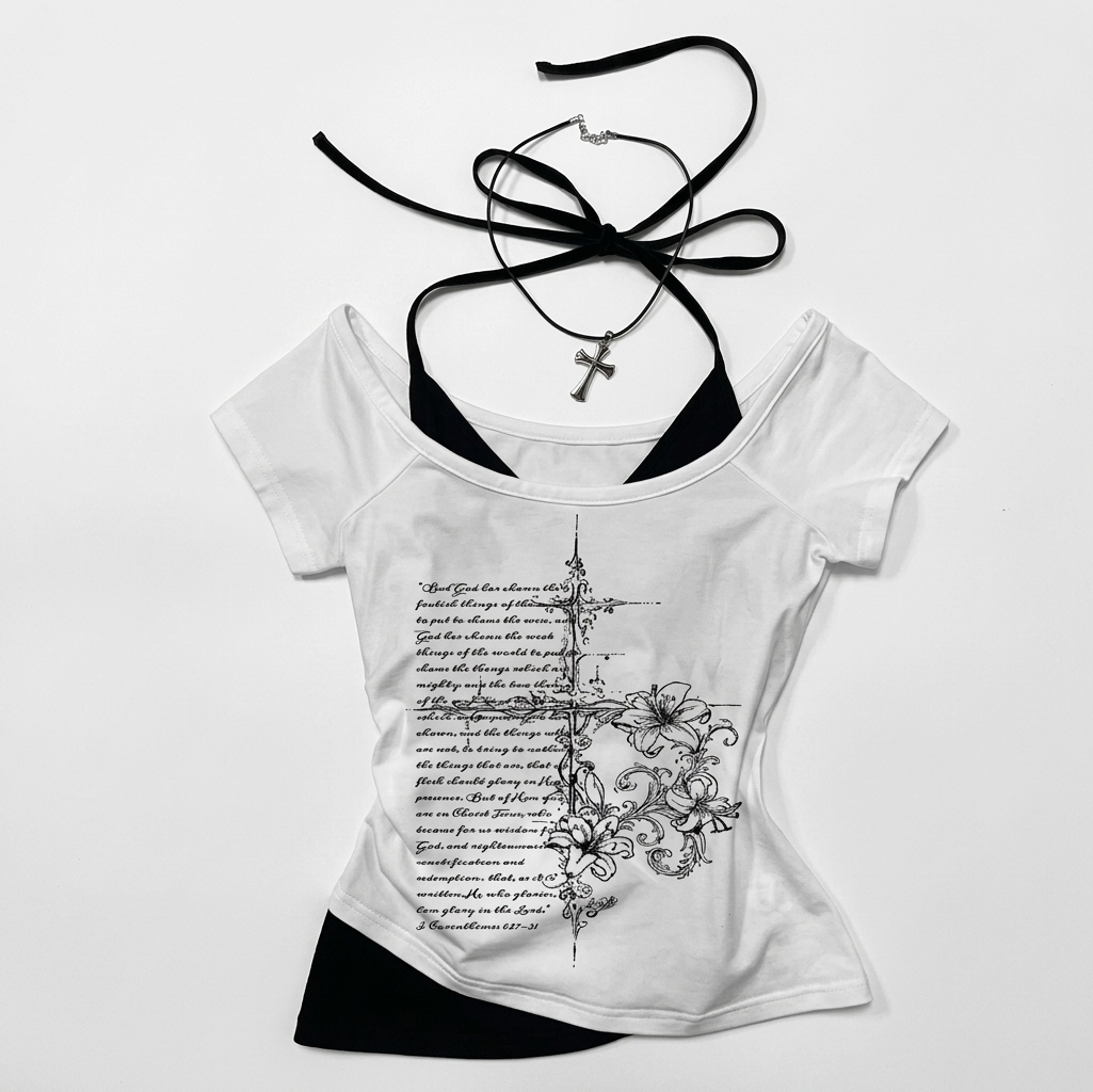Y2K Aesthetic Retro T-shirt Women's Retro Grunge Street Wear Summer