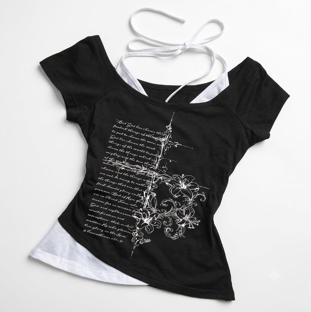 Y2K Aesthetic Retro T-shirt Women's Retro Grunge Street Wear Summer