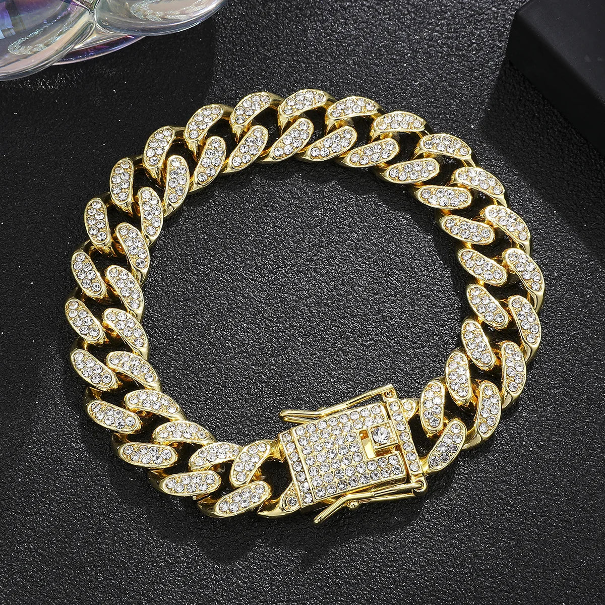 Luxury Iced Out Cuban Link Chain Bracelet