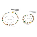 Ingemark Boho Luxury Colorful Crystal Chain Necklace