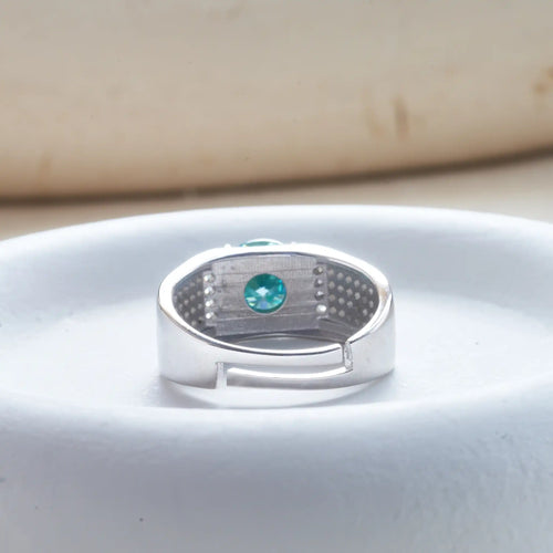 1.0 Carat Moissanite Pure Solid 18K White Gold Ring