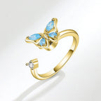 Sunflower Diamond Zircon Rotatable Ring