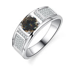 Real 1.0 Carat Moissanite Pure Solid 18K White Gold Ring