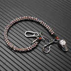 Gothic Spine Bone & Large Skull Heavy Duty Wallet Pocket Chain