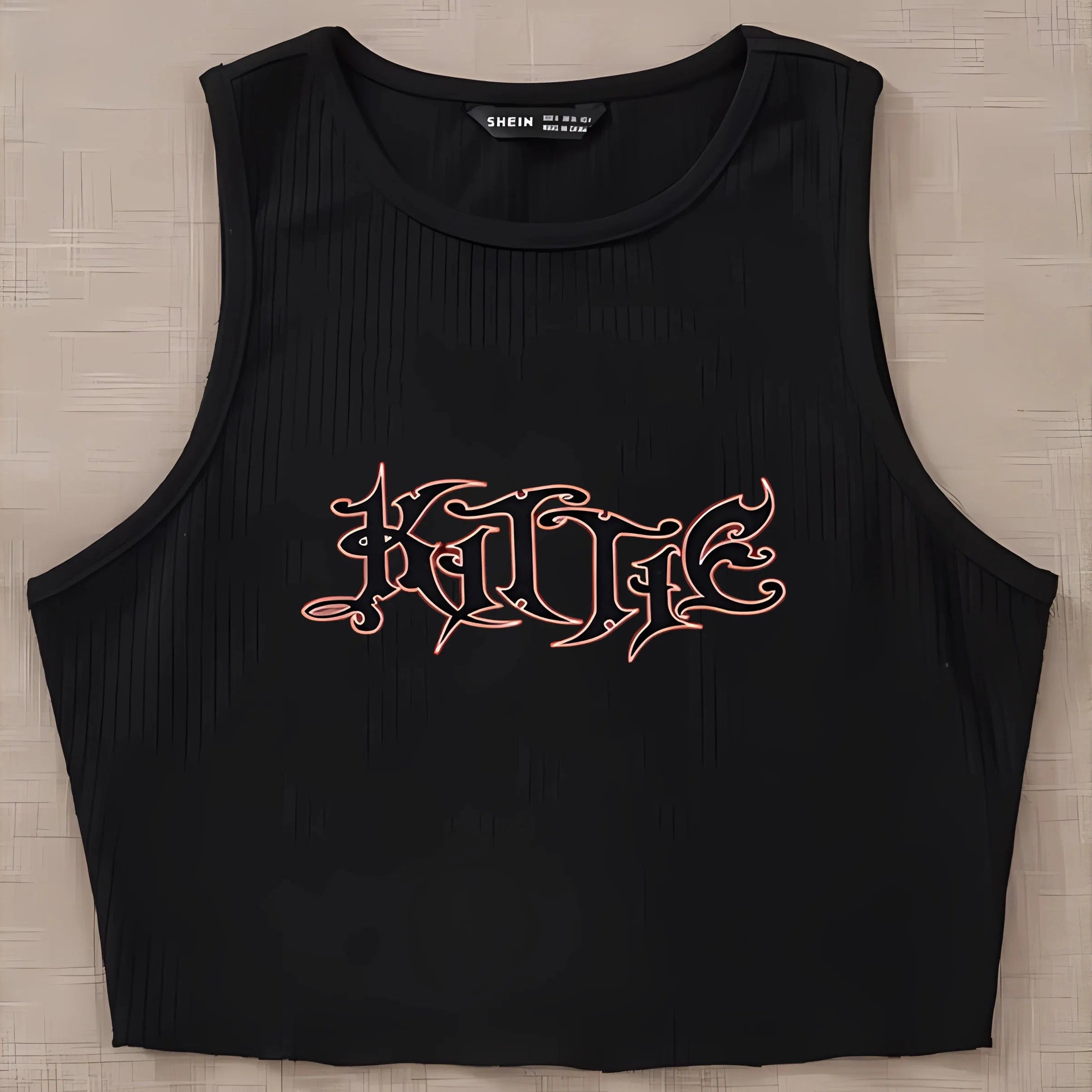 Y2k Streetwear Gothic Retro Emo Girl 2000s Top Letter Printed Pattern Short Sleeve T-shirt Beautiful Cutting Top Baby T-shirt