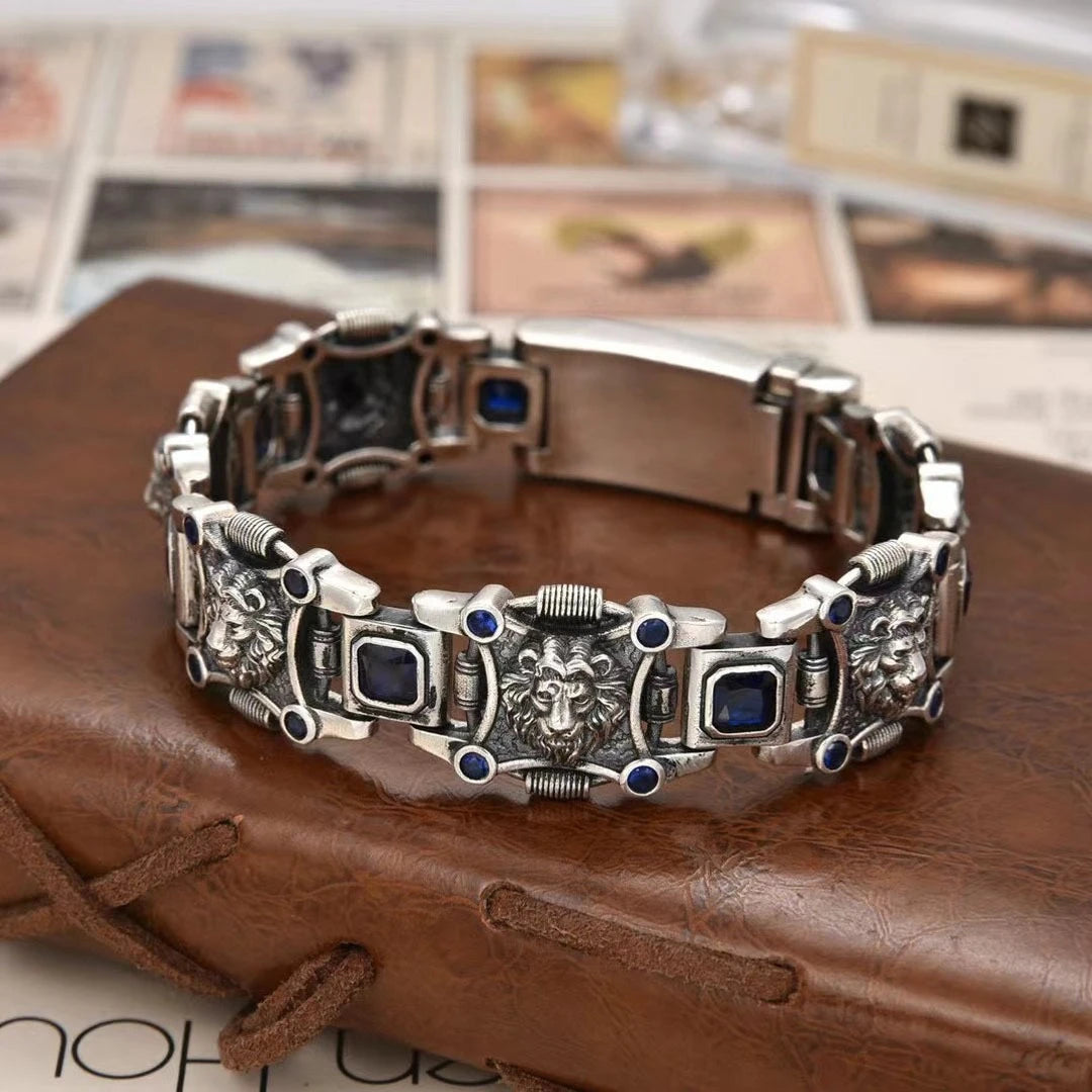 Hegemony Wide Edition Blue Diamond Bracelet