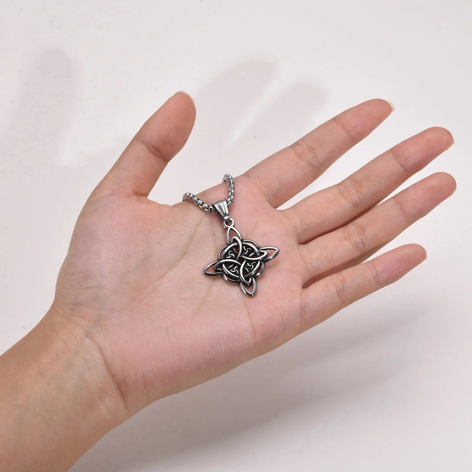 Vintage Celtic Knot Nordic North Stainless Steel  Necklace