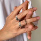 Set  Vintage Cool Claw Geometry Rings