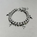 Titanium Steel Cross Cuban Bracelet Retro Cold Wind Hip Hop