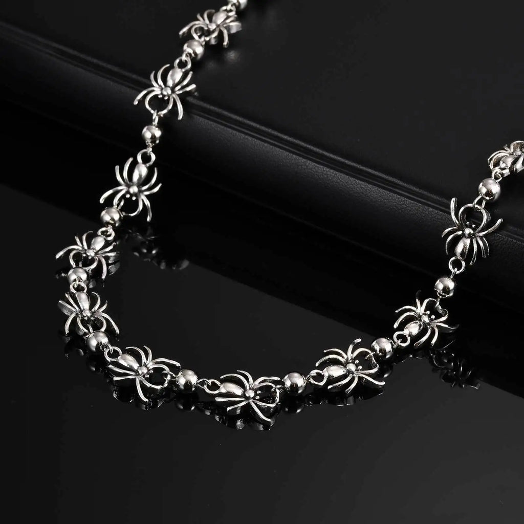 Hiphop Metal Pants Chain Pentagram Black Spider Pants Chain