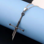Movie Aragorn Narsil Broken Sword Cosplay Necklace Vintage Punk