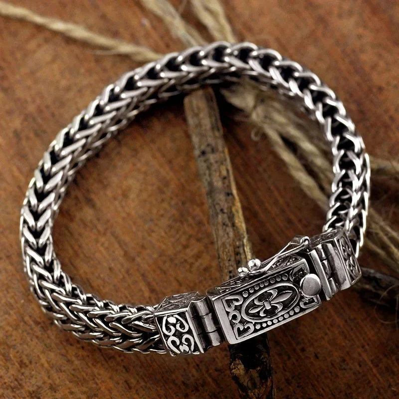 Vintage Bangles Dragon Bone Chain Weaving Bracelet