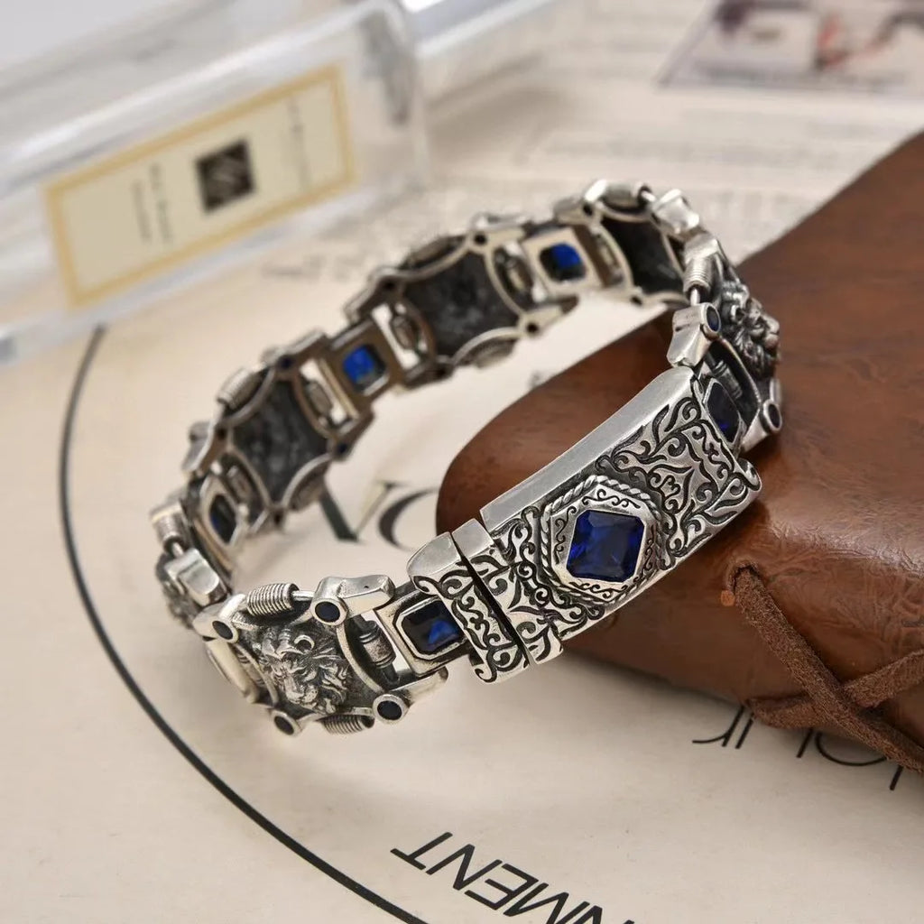 Hegemony Wide Edition Blue Diamond Bracelet
