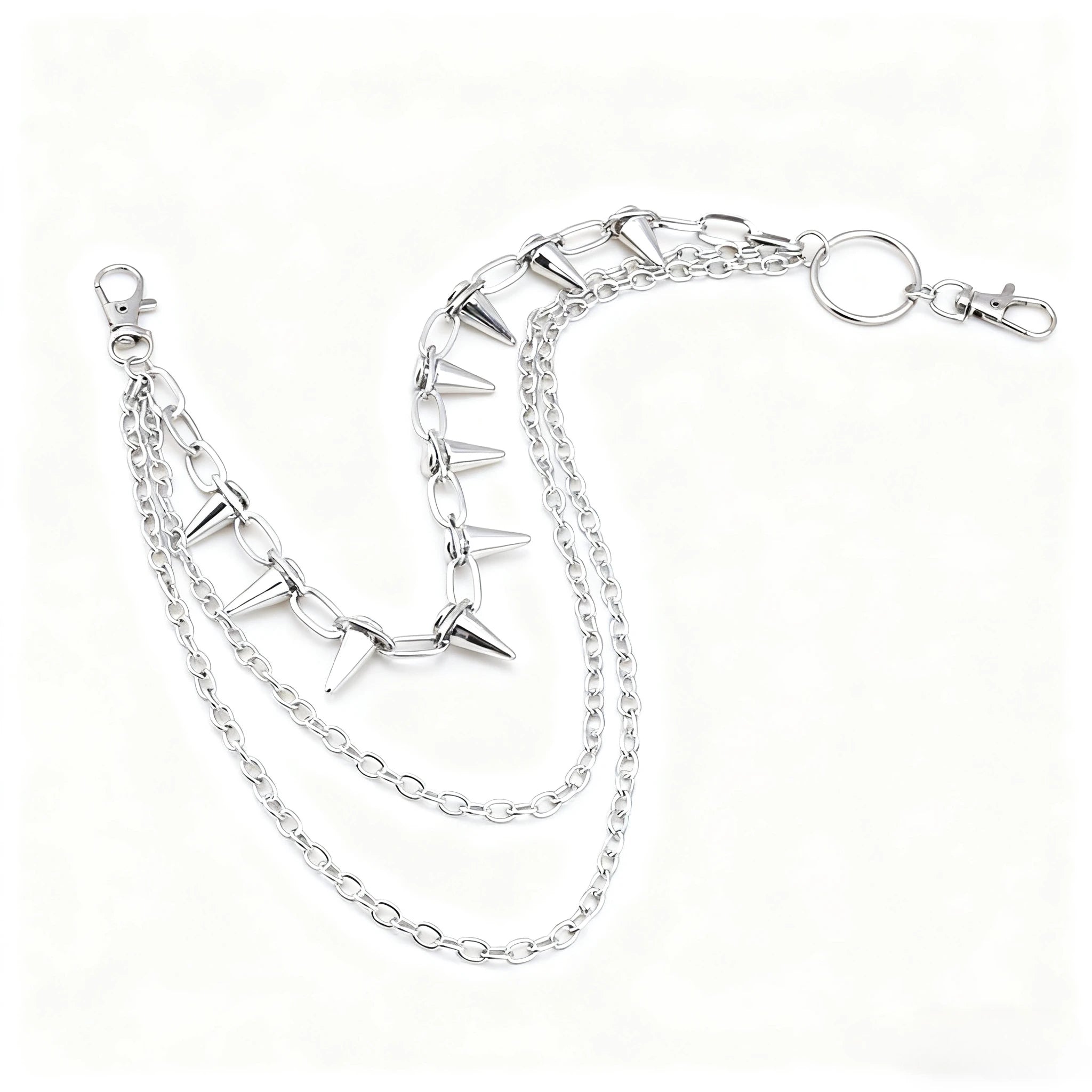 Unisex Hip Hop Punk Rock Metal Waist Chain Pants Key Ring Trousers Chain