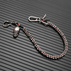 Gothic Spine Bone & Large Skull Heavy Duty Wallet Pocket Chain
