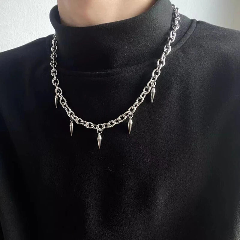 Stainless Steel Punk Aesthetic Cool Hip Hop Necklace