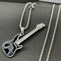 Retro Punk Style Guitar Pendant High Quality Rock Hip Hop Necklace