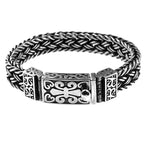 Silver Charm Bracelet Timeless Grape Totem Woven Bracelet