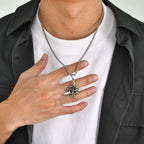 Vintage Celtic Knot Nordic North Stainless Steel  Necklace
