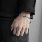 Retro Flame Cross Bracelet Hip Hop Titanium Steel Jewelry Accessories