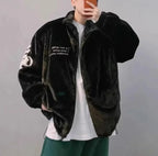 Winter New American Street Letter Embroidered Fleece Casual Warm Jackets