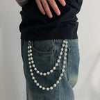 Y2K Sparkling Rhinestone Ball Chain Street Belt Chain