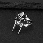 Vintage Goth Doom Mask Adjustable Joint Ring