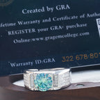 Real 1.0 Carat Moissanite Pure Solid 18K White Gold Ring