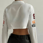 Low Back Trendy Casual Motorcycle Baseball Jacket Coat