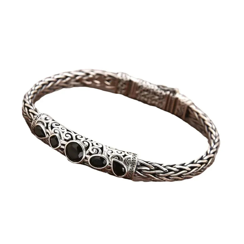 New Hand-Woven Trend Black Diamond Geometric Chain