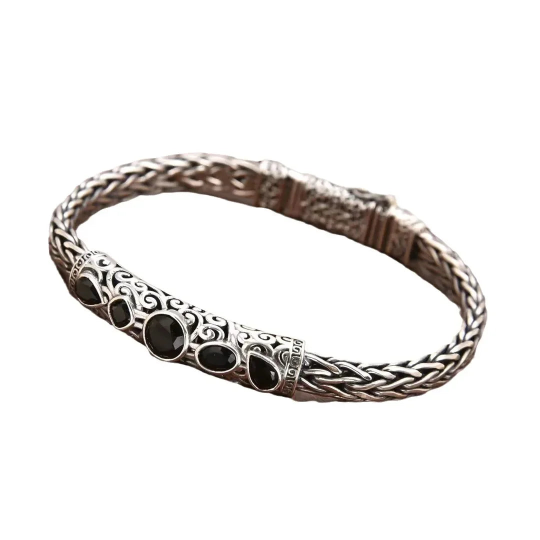 New Hand-Woven Trend Black Diamond Geometric Chain