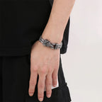 Vintage Charm Viking Wolf Head Bangles Popular Stainless Steel Bracelets