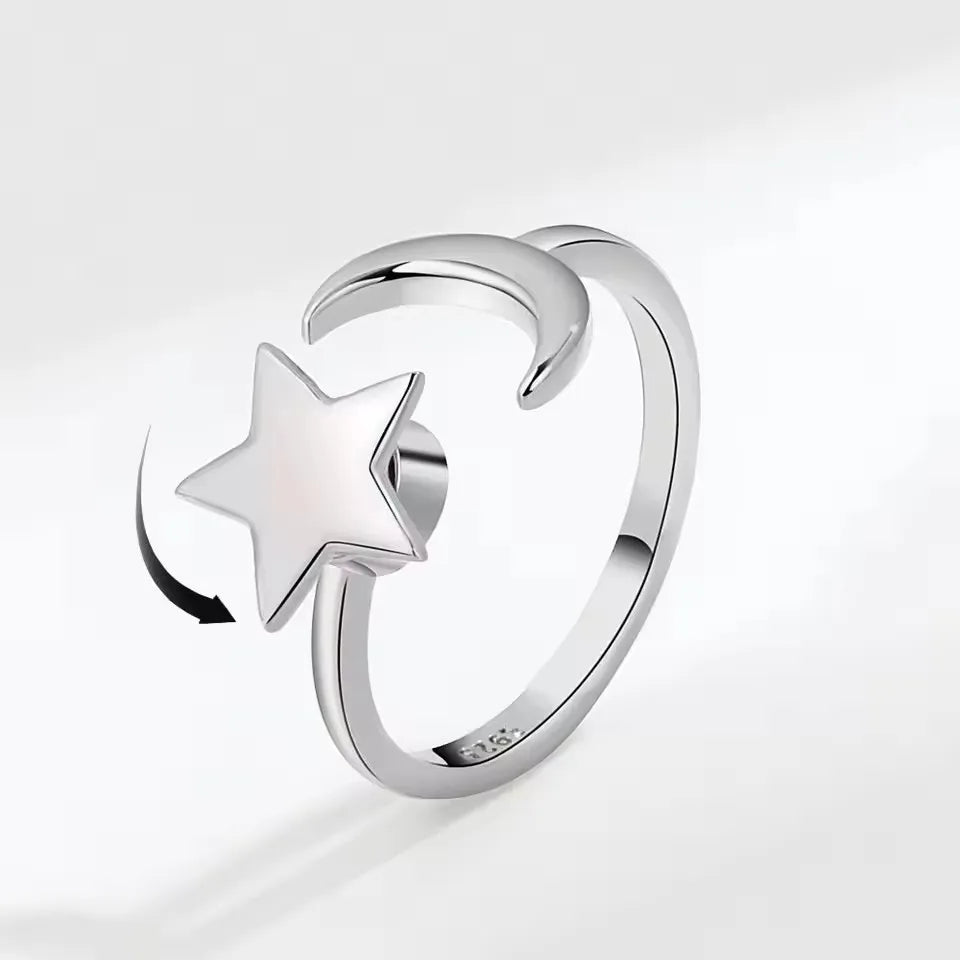 Sunflower Diamond Zircon Rotatable Ring