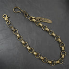 Metal mirror logo pants chain waist chain multi-purpose integrated necklace for both men and women