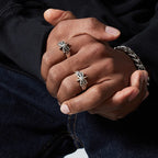 Retro Six Point Star Punk Gothic Adjustable Open Ring