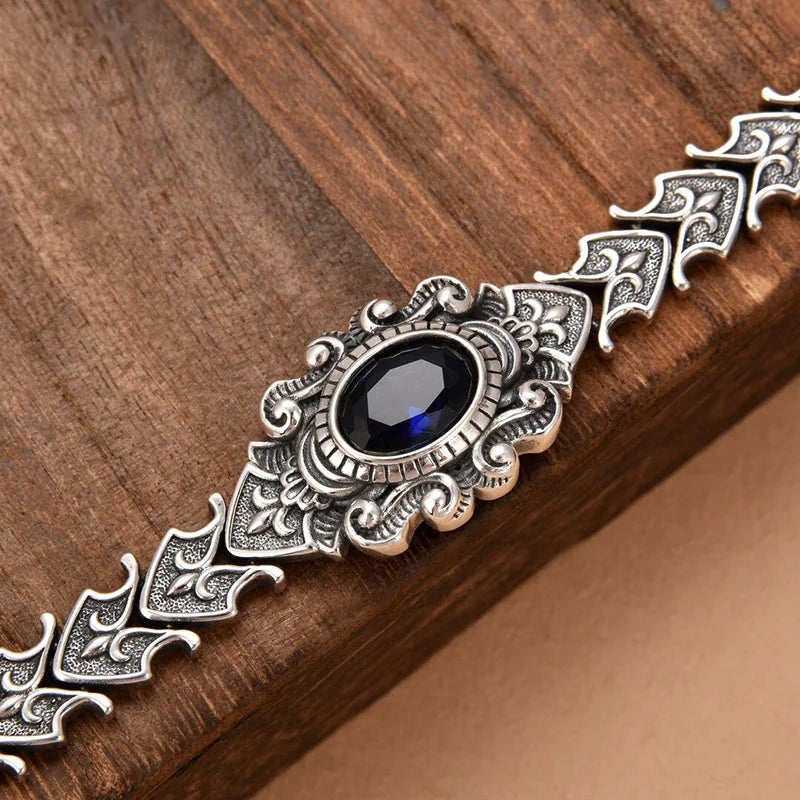 New European and American Silver Pattern Fashion Bracelet