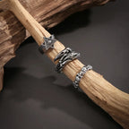 Set  Vintage Cool Claw Geometry Rings