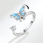 Sunflower Diamond Zircon Rotatable Ring