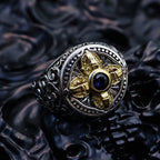 Retro Golden Vajra Adjustable Open Ring