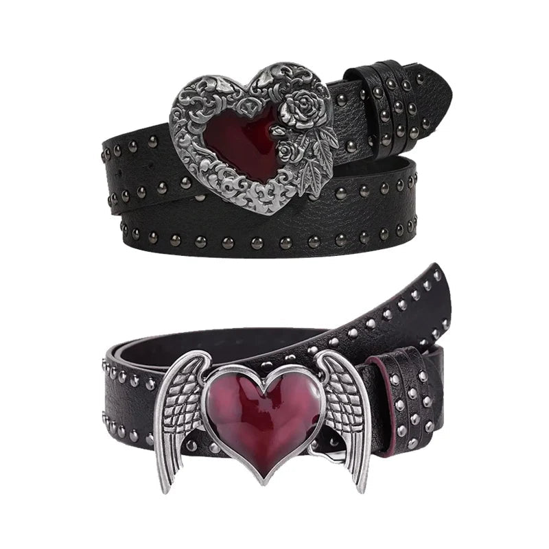 Heart Y2K Punk Gothic Belt