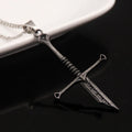 Movie Aragorn Narsil Broken Sword Cosplay Necklace Vintage Punk