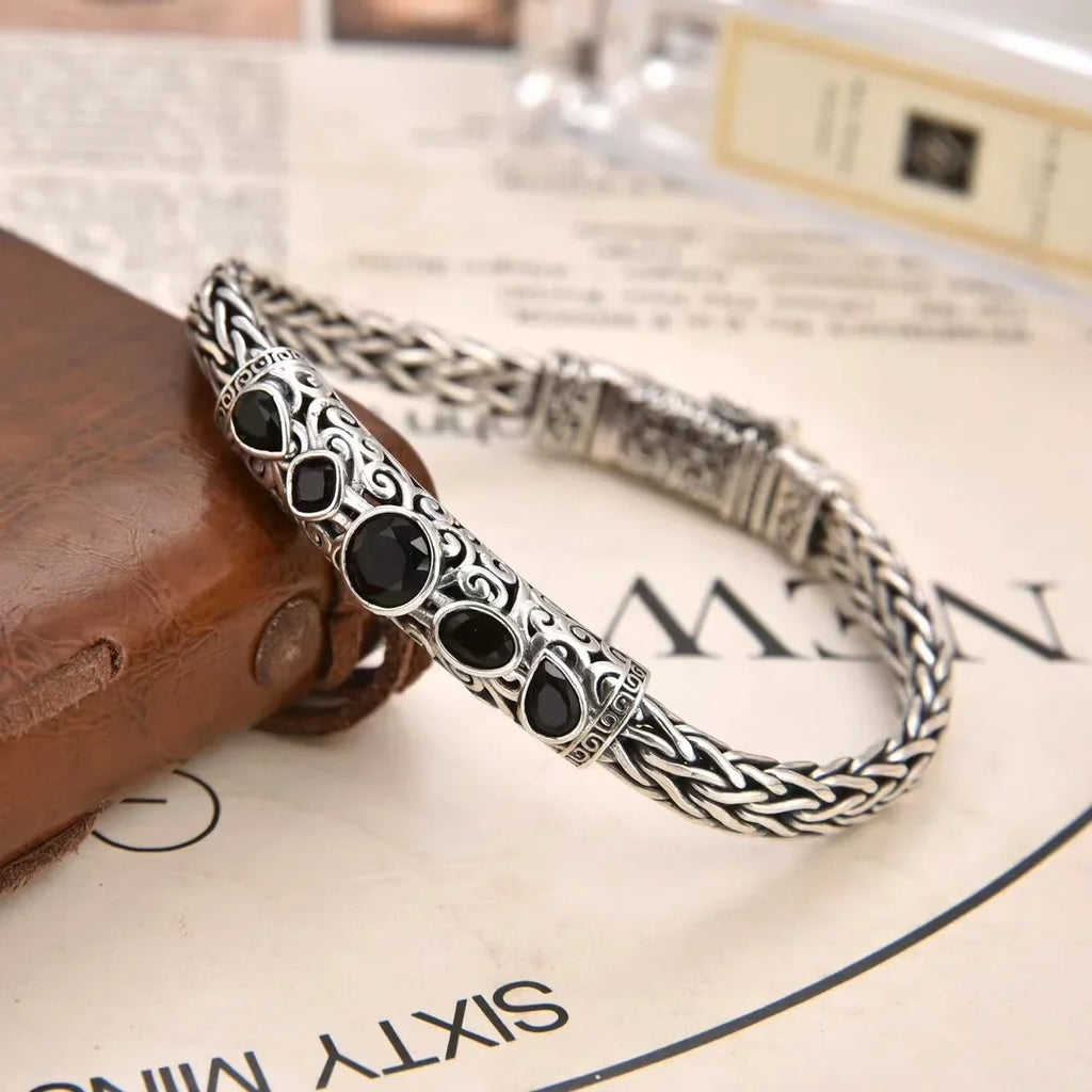 New Hand-Woven Trend Black Diamond Geometric Chain