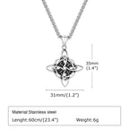 Vintage Celtic Knot Nordic North Stainless Steel  Necklace