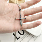 Movie Aragorn Narsil Broken Sword Cosplay Necklace Vintage Punk